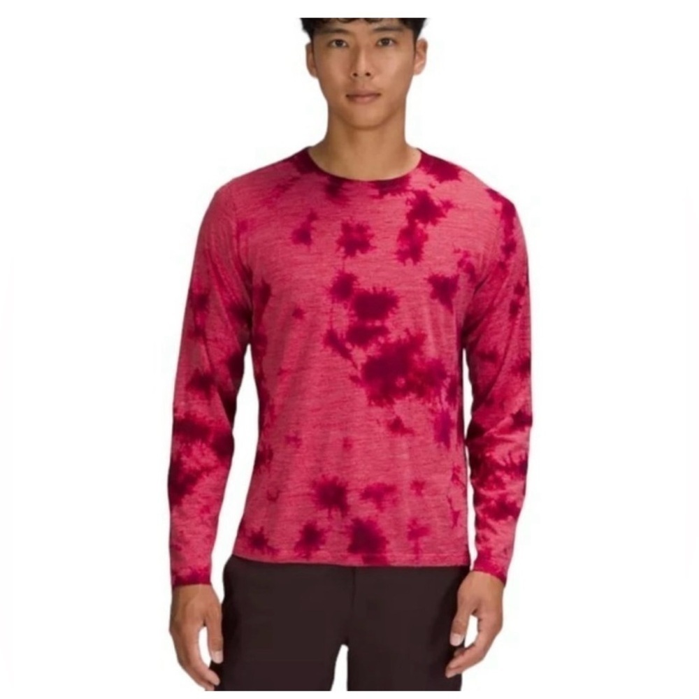 lululemon Wool-Blend Tie Dye Long Sleeve Red Top Size L